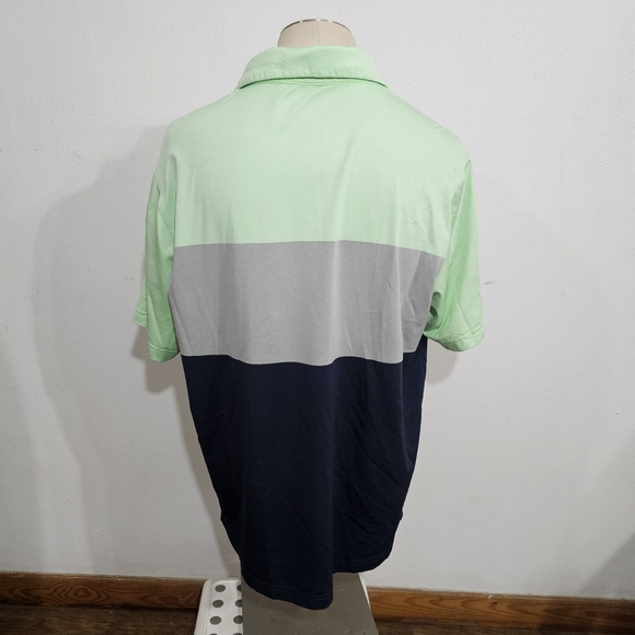 Men's Green, Gray, and Navy Polo Shirt - Picture 6 of 6